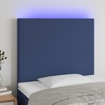 VIDAXL Tete de lit a LED Bleu 80x5x118/128 cm Tissu