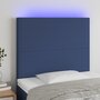Voir la diapositive 1 : VIDAXL Tete de lit a LED Bleu 80x5x118/128 cm Tissu