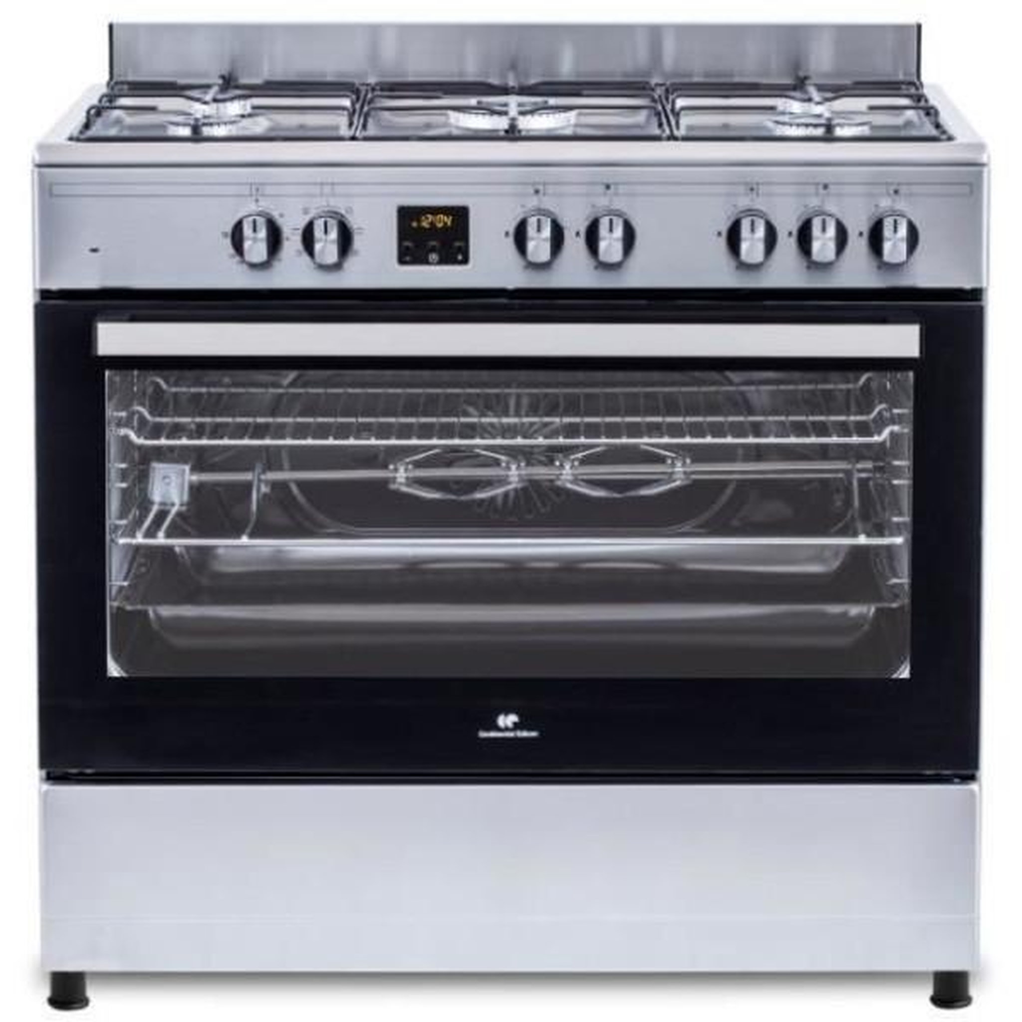 CONTINENTAL EDISON Cuisiniere  piano four multifonctions catalyse - CONTINENTAL EDISON - CECP9060IXDD - 95 L - Affichage digital - L90 x H 85 cm - I
