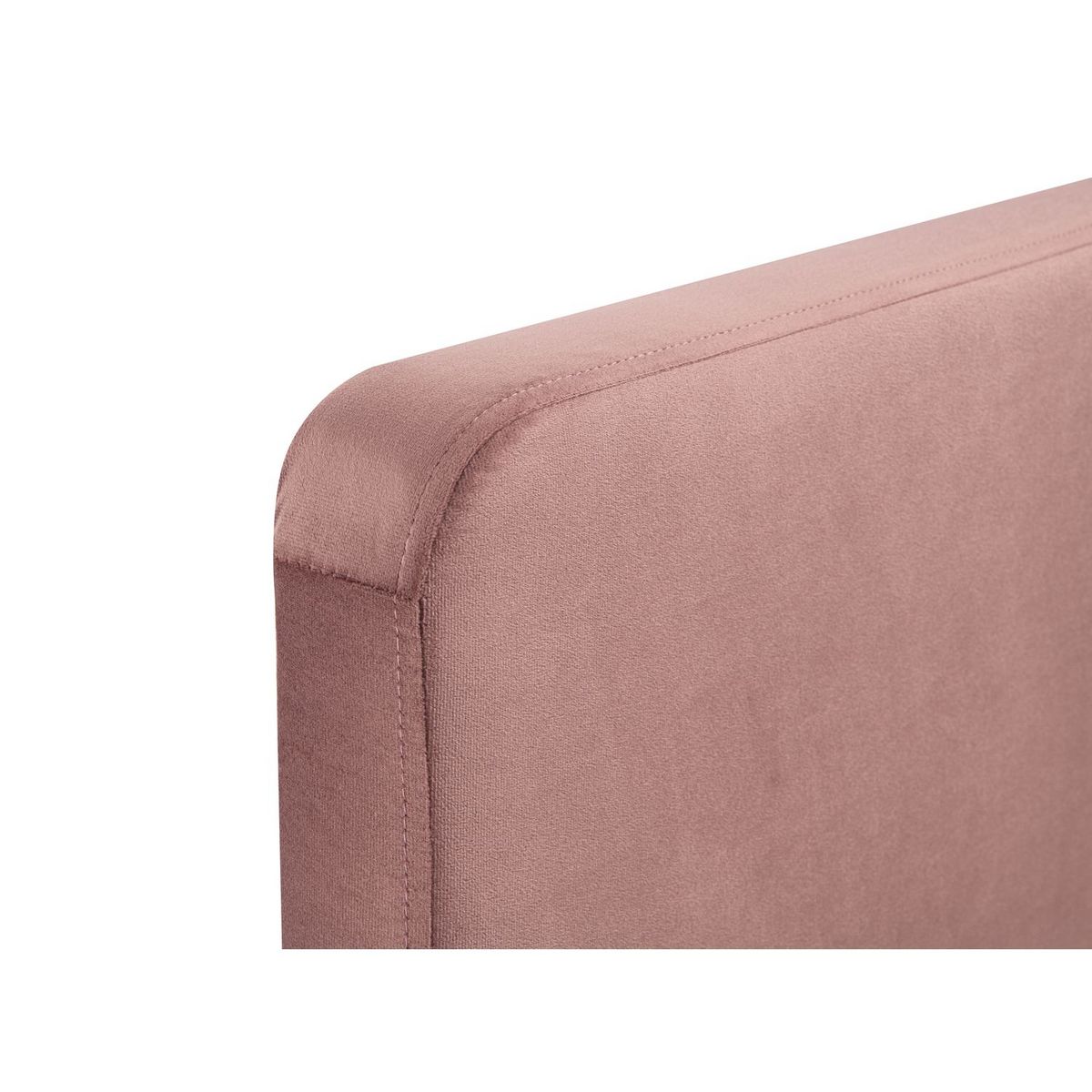 Lit avec sommier et tête de lit 90x190cm Tissu velours EMMA