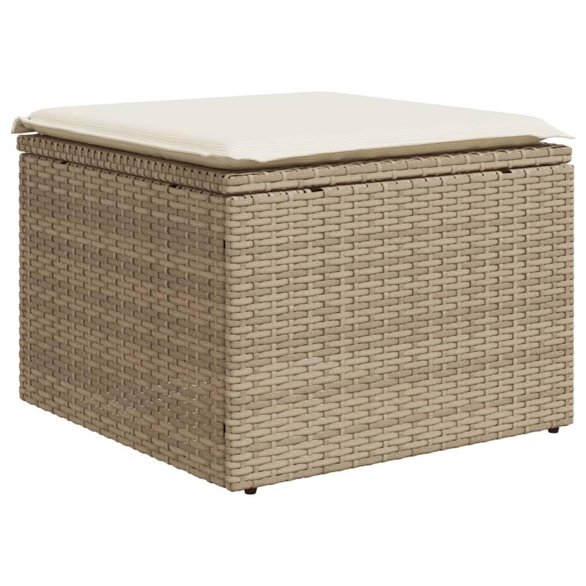 Voir la diapositive 5 : VIDAXL Salon de jardin 11 pcs avec coussins beige resine tressee
