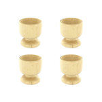 Fackelmann Lot de 4 coquetiers designs en bois Fackelmann Wood Edition