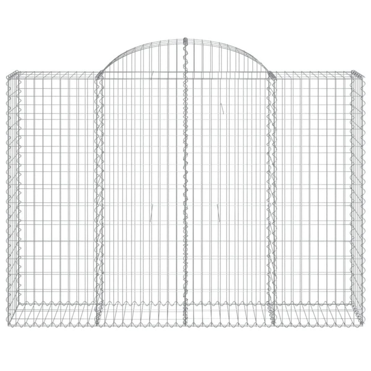 VIDAXL Paniers a gabions arques 2 pcs 200x50x140/160 cm Fer galvanise