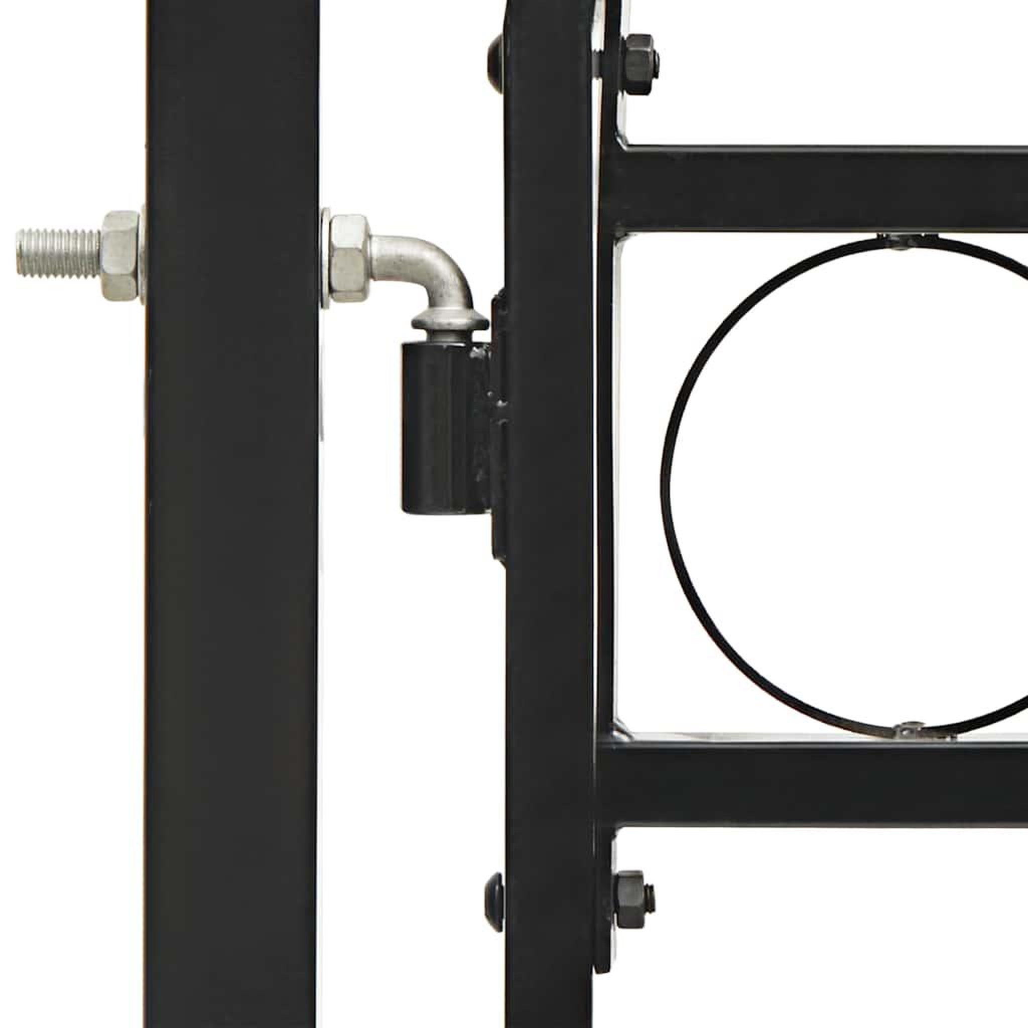 Voir la diapositive 4 : VIDAXL Portail de cloture assen a double porte avec arc en haut en acier 300x200 cm