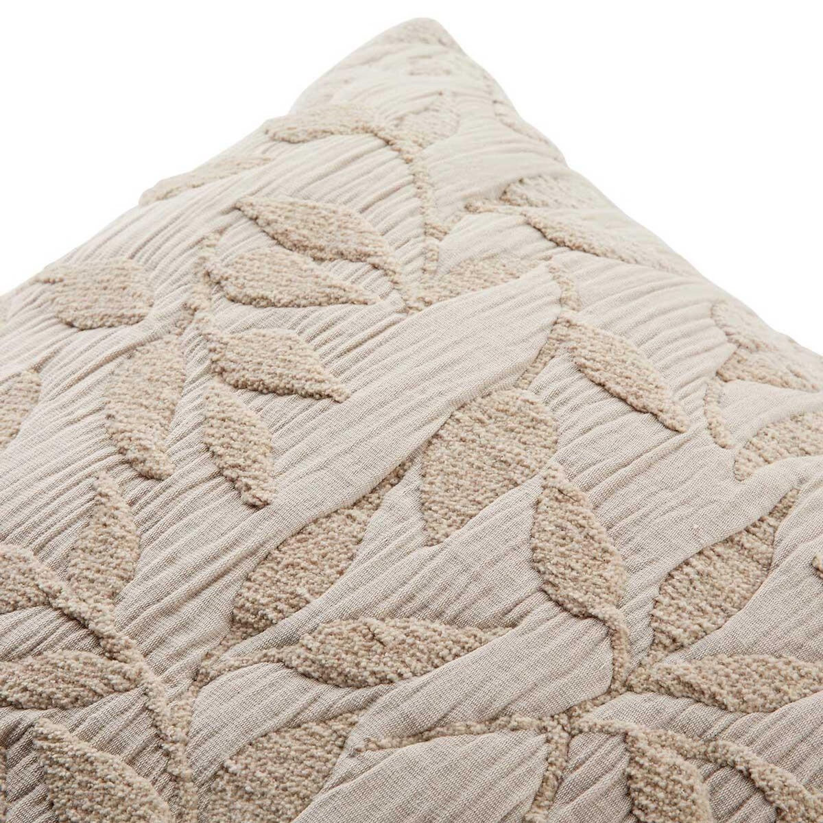 ATMOSPHERA Coussin Déco Jacquard  Lethon  50x50cm Beige Lin
