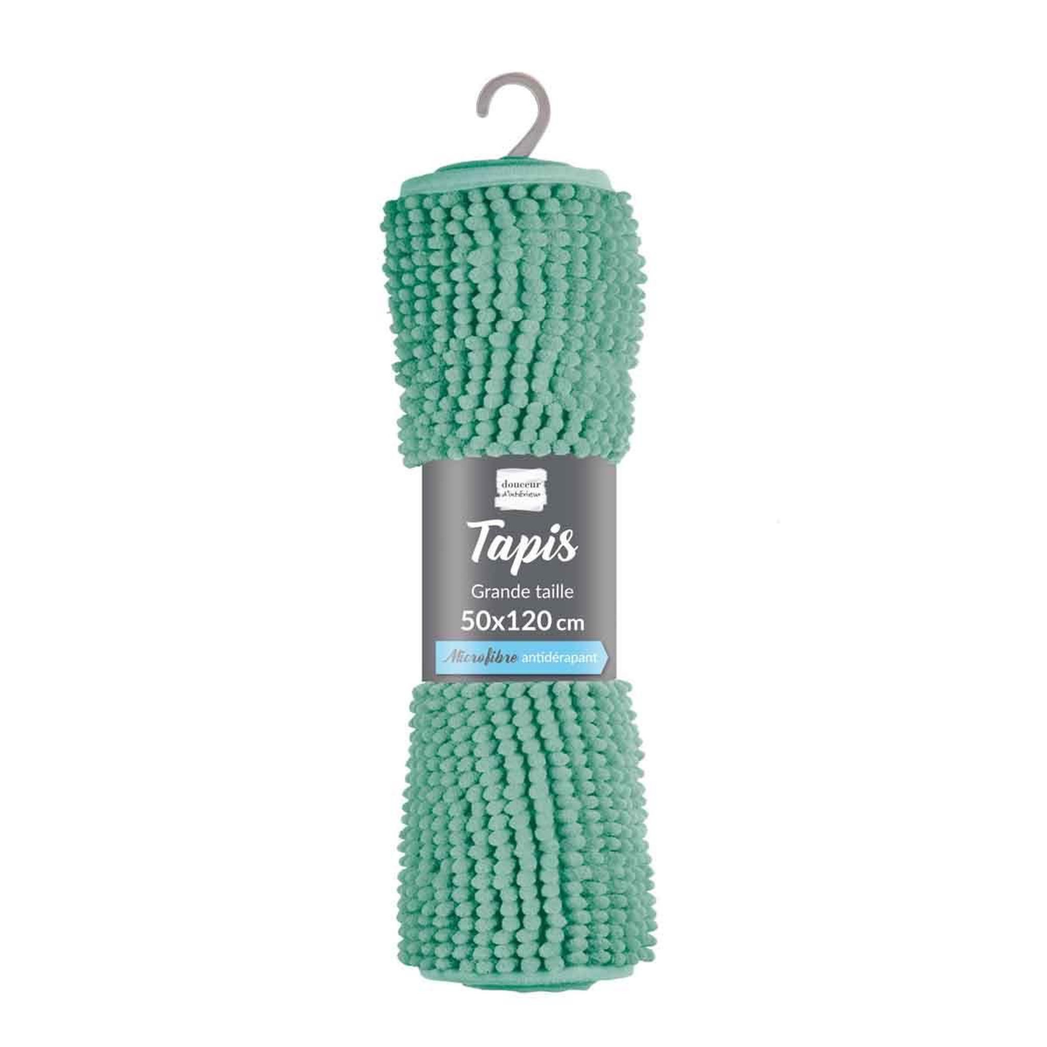 Voir la diapositive 3 : Douceur d'Intérieur Tapis de bain microfibre  sweety  50x120cm tilleul