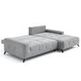 Voir la diapositive 2 : LISA DESIGN Rimini - canapé d'angle droit 4 places convertible avec coffre en tissu texturé