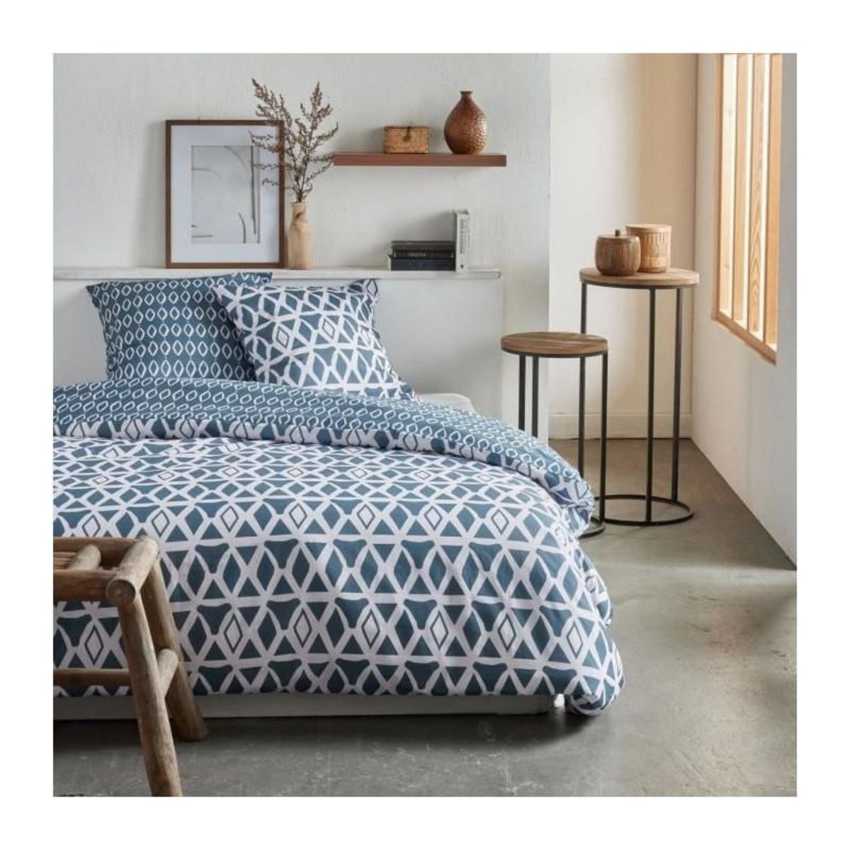 Today Parure de lit - TODAY Crazy - Imprimé Graphique - 2 personnes - 220 x 240 cm - Bleu