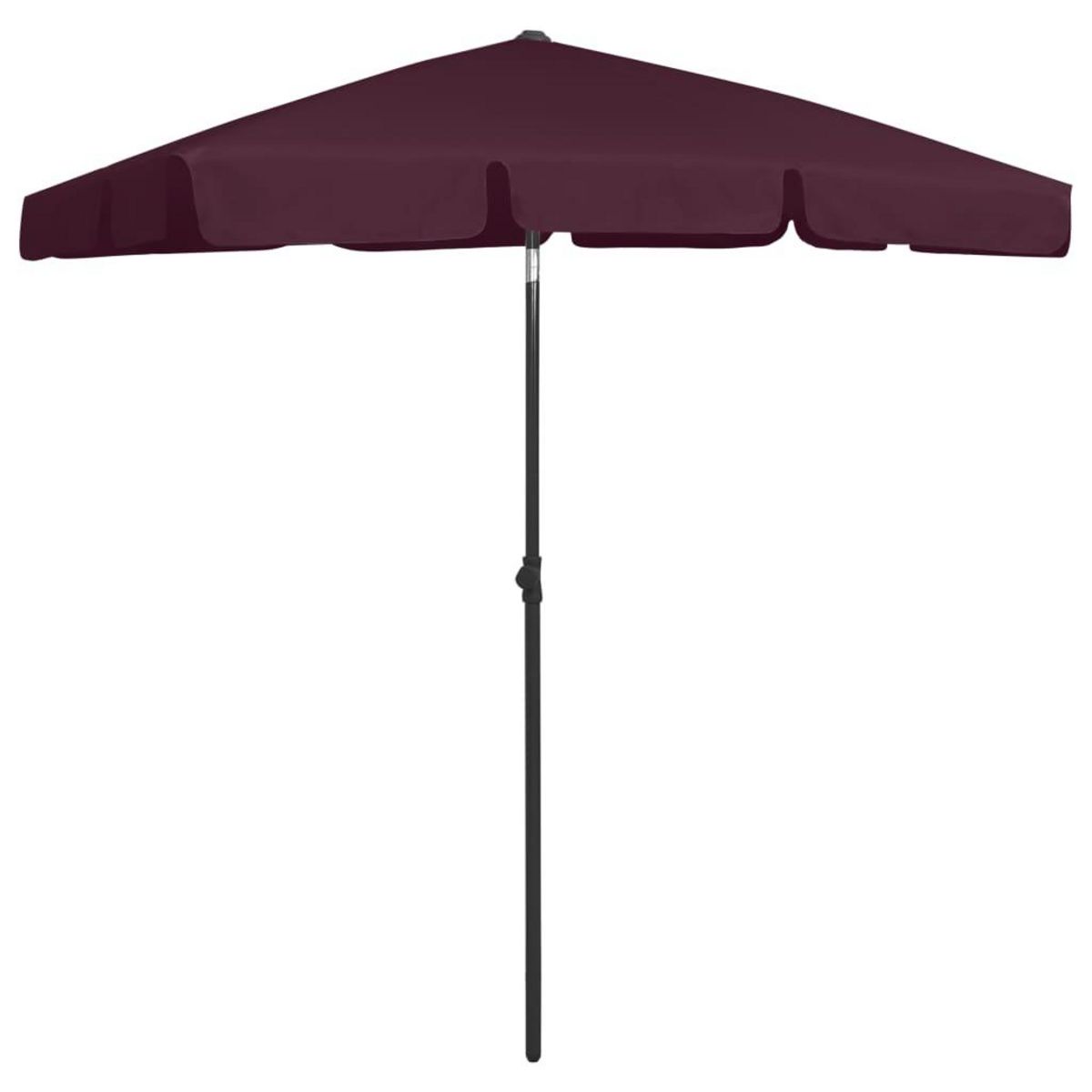 VIDAXL Parasol de plage rouge bordeaux 180x120 cm