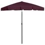 Voir la diapositive 2 : VIDAXL Parasol de plage rouge bordeaux 180x120 cm