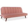 Voir la diapositive 1 : Paris Prix Canapé Convertible en Velours  Seattle  180cm Rose