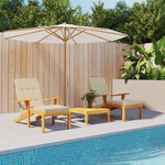 VIDAXL Coussins de chaise longue lot de 2 beige tissu oxford