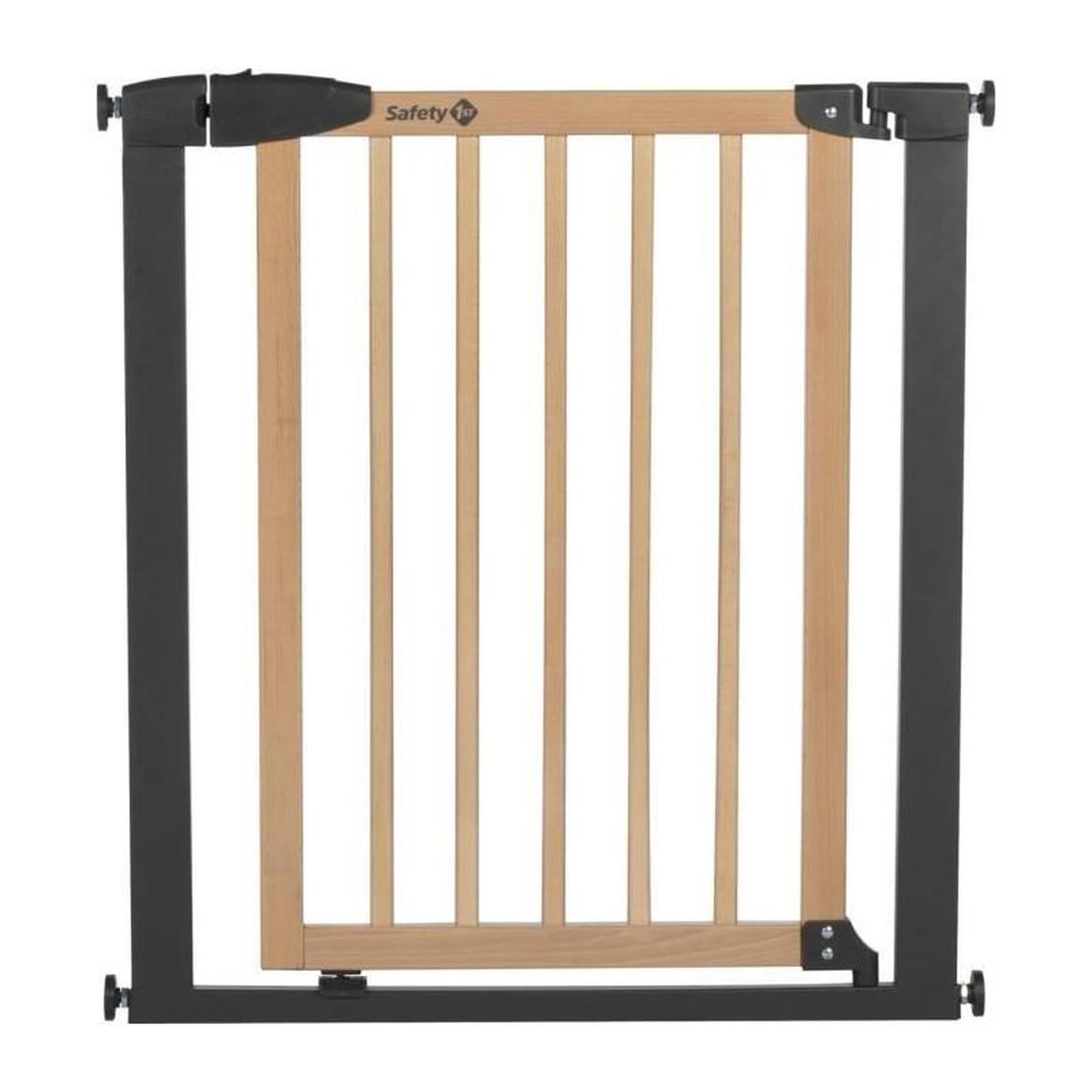 SAFETY FIRST SAFETY 1ST SIMPLY CLOSE WOOD & META, Pression, 73-80 cm (Max. 94cm), sans vis ni perçage, Ouverture d'une Main, Bois et Graphit