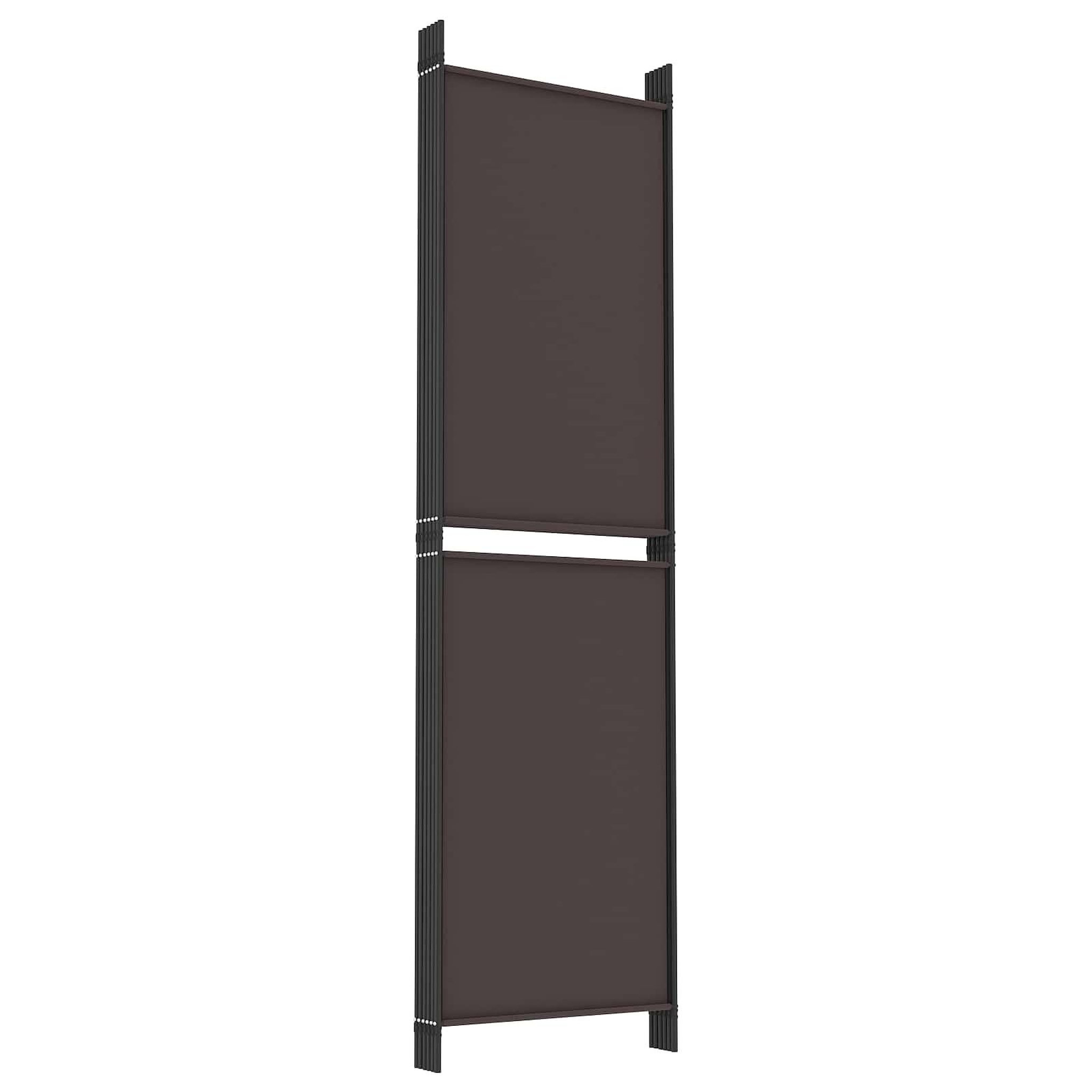 Voir la diapositive 5 : VIDAXL Cloison de separation 6 panneaux marron 300x180 cm tissu