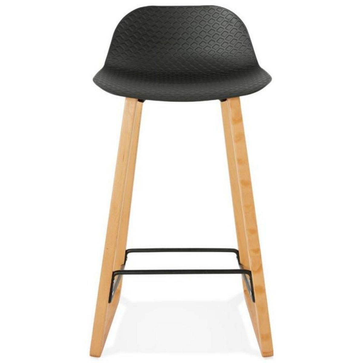 Paris Prix Tabouret de Bar Design  Toki  87cm Noir & Naturel