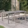 VIDAXL Table de jardin Gris 200x100x75 cm Bois d'acacia solide
