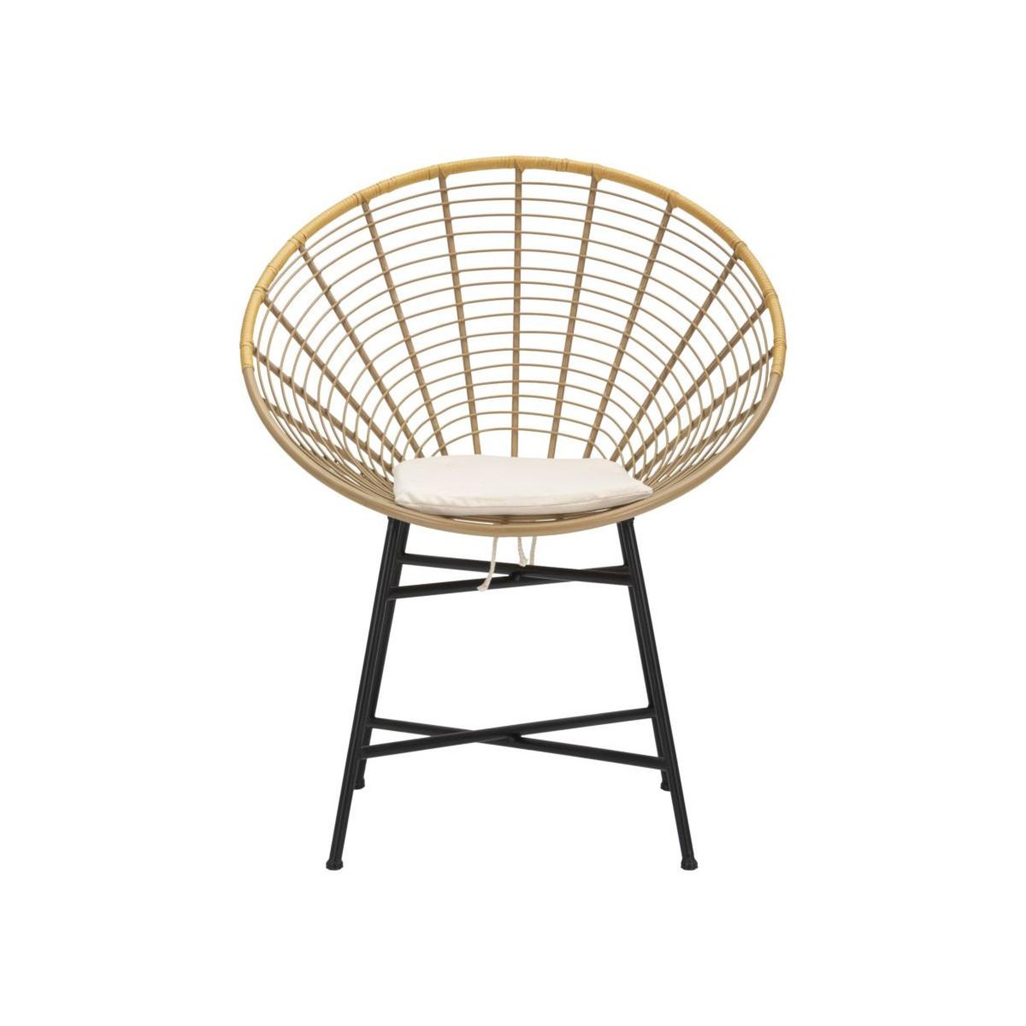Voir la diapositive 2 : Paris Prix Chaise design en métal  panama  88cm naturel