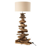 Paris Prix Lampe à Poser Design  Bois Flotté  90cm Naturel