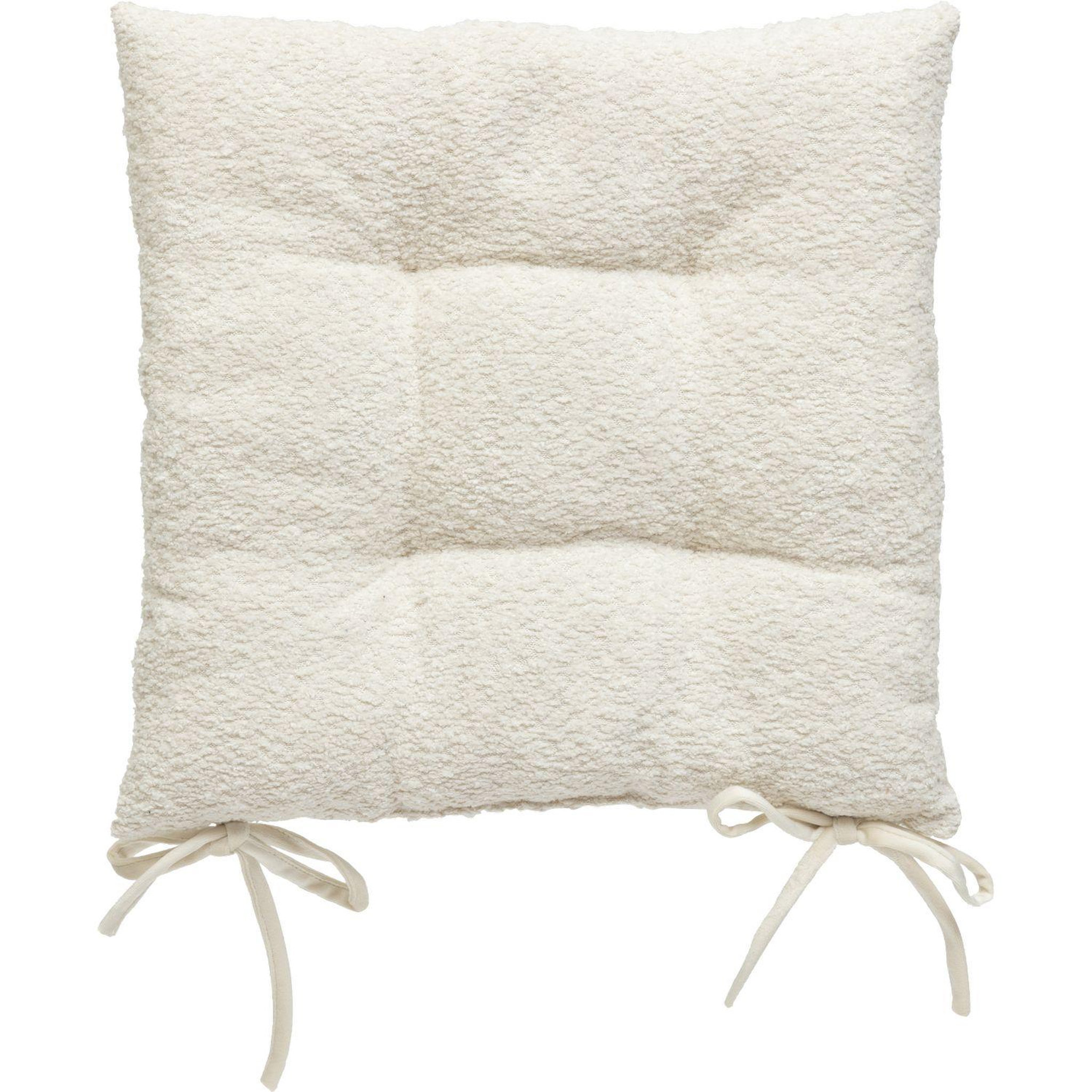 Voir la diapositive 3 : ATMOSPHERA Galette de chaise bouclette SOANA - Blanc