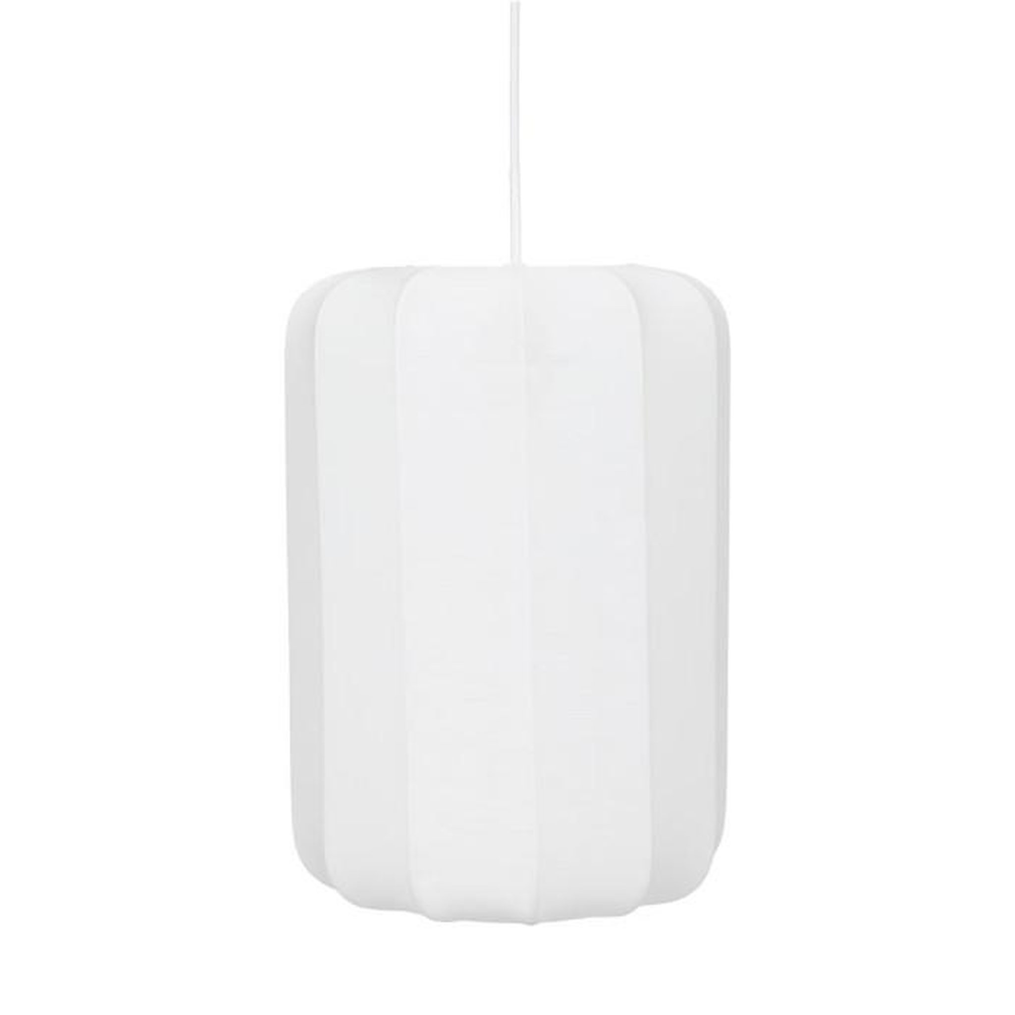 Voir la diapositive 2 : ATMOSPHERA Lampe Suspension en Coton  Tobie  25cm Blanc