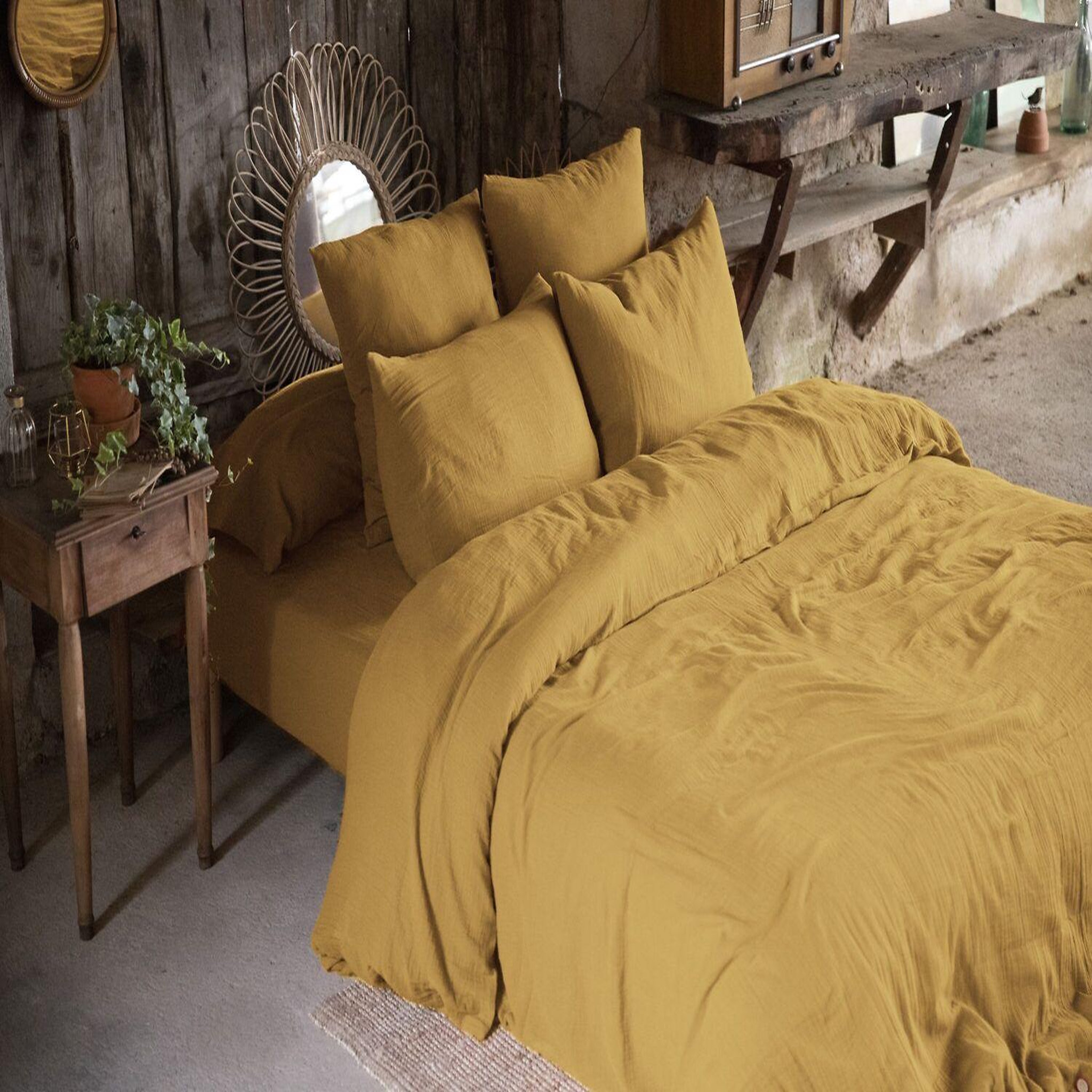 Voir la diapositive 1 : Home collection Housse de couette 100% gaze de coton