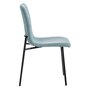  2 chaises en tissu uni turquoise - Jade