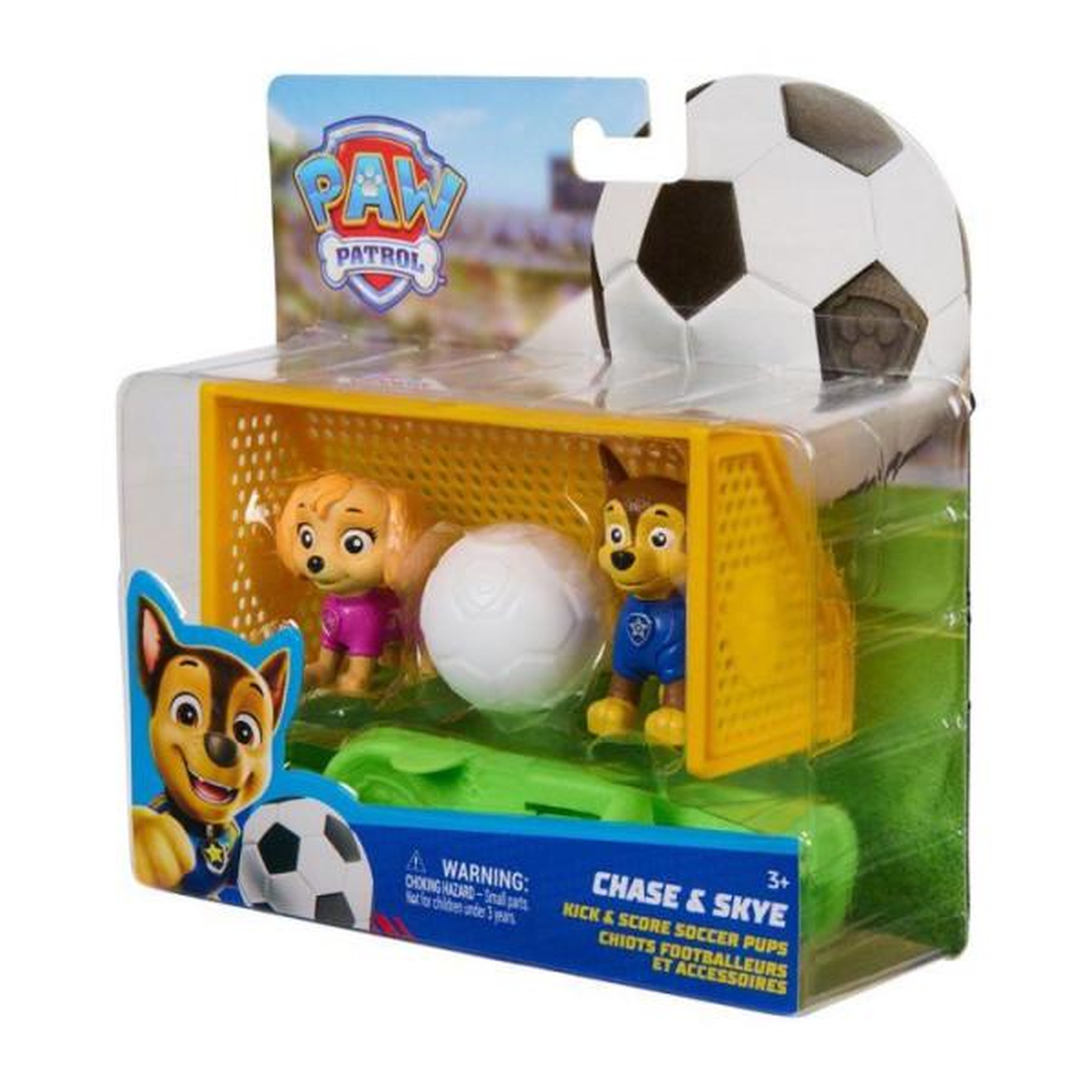 Voir la diapositive 3 : Spin Master Pack Chase et Stella Football La Pat' Patrouille - 2 Figurines + Cage de But - SPIN MASTER - A partir de 3 ans