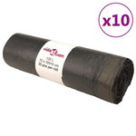 VIDAXL Sacs poubelles avec cordons 250 pcs noir 120 L