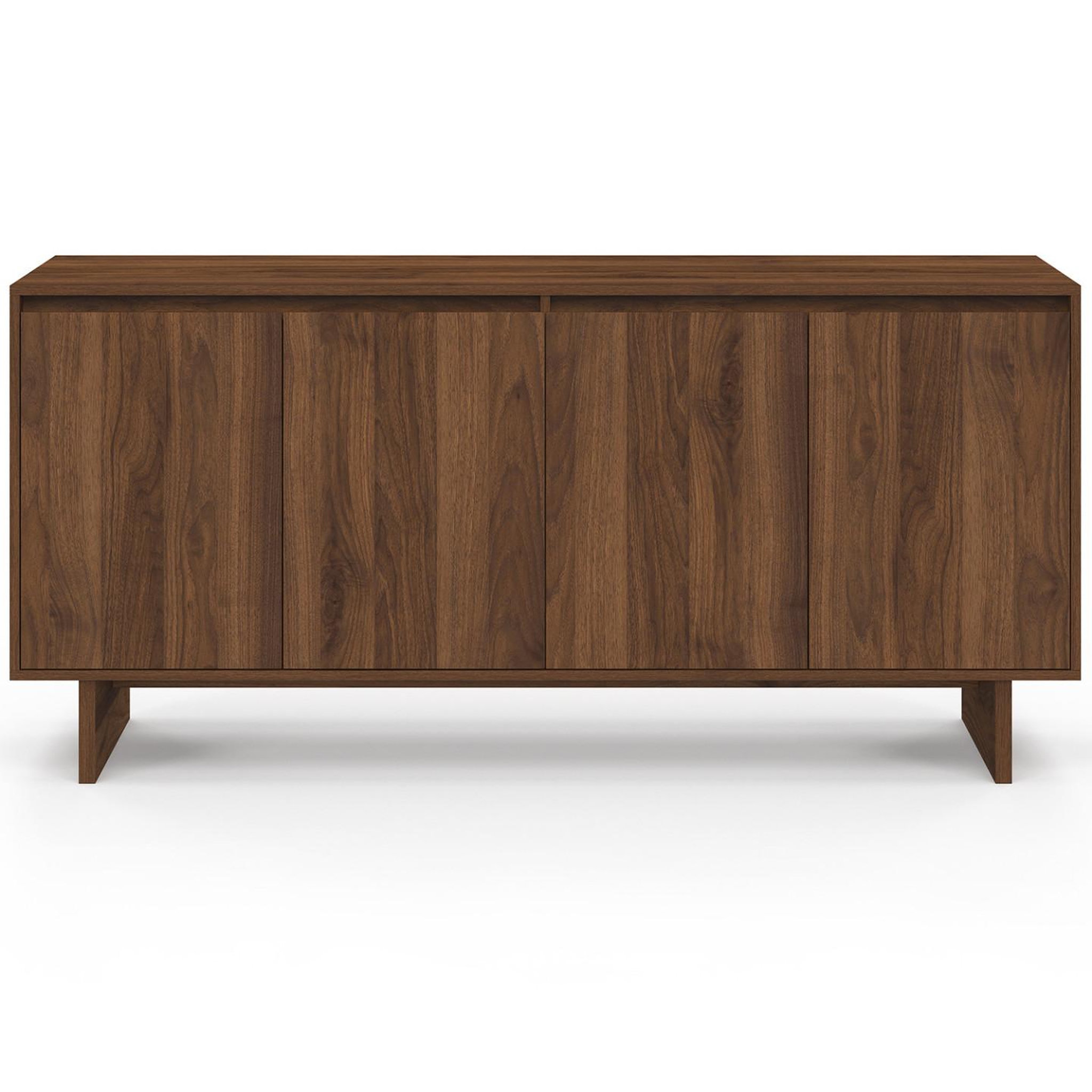 Voir la diapositive 3 : ID MARKET Buffet 160 cm yuri 4 portes effet noyer