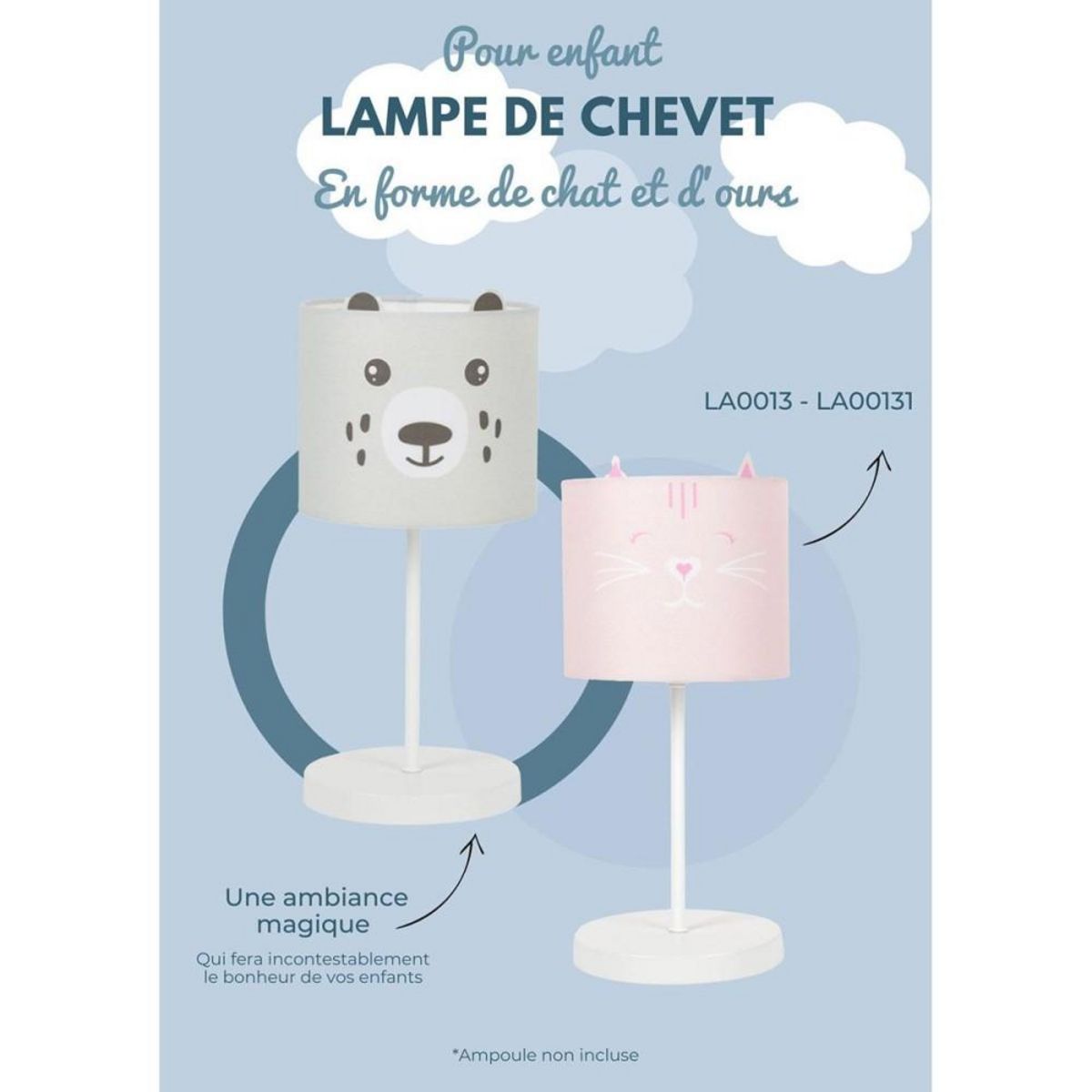 The Home Deco Factory Lampe de chevet enfant ours