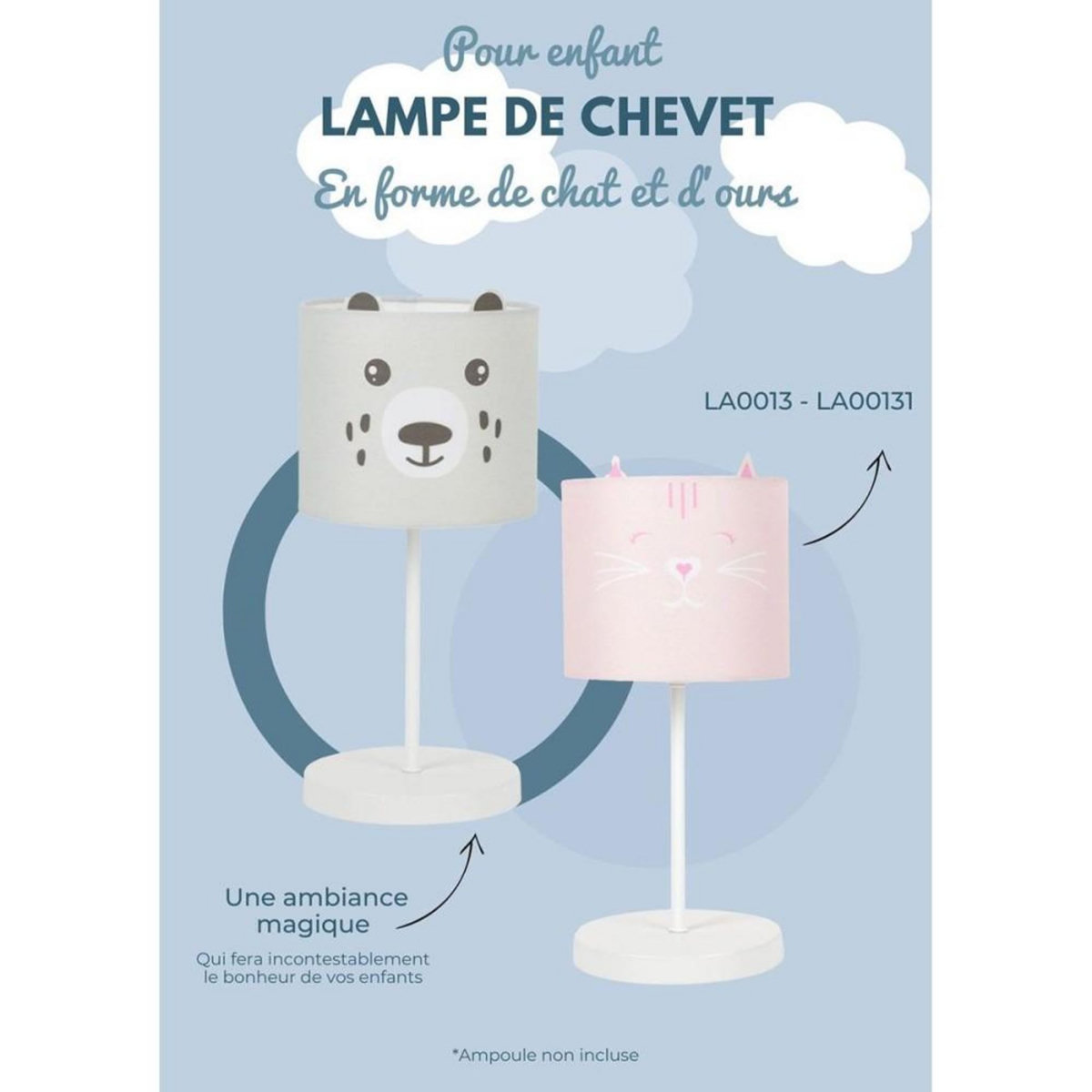 The Home Deco Factory Lampe de chevet enfant ours