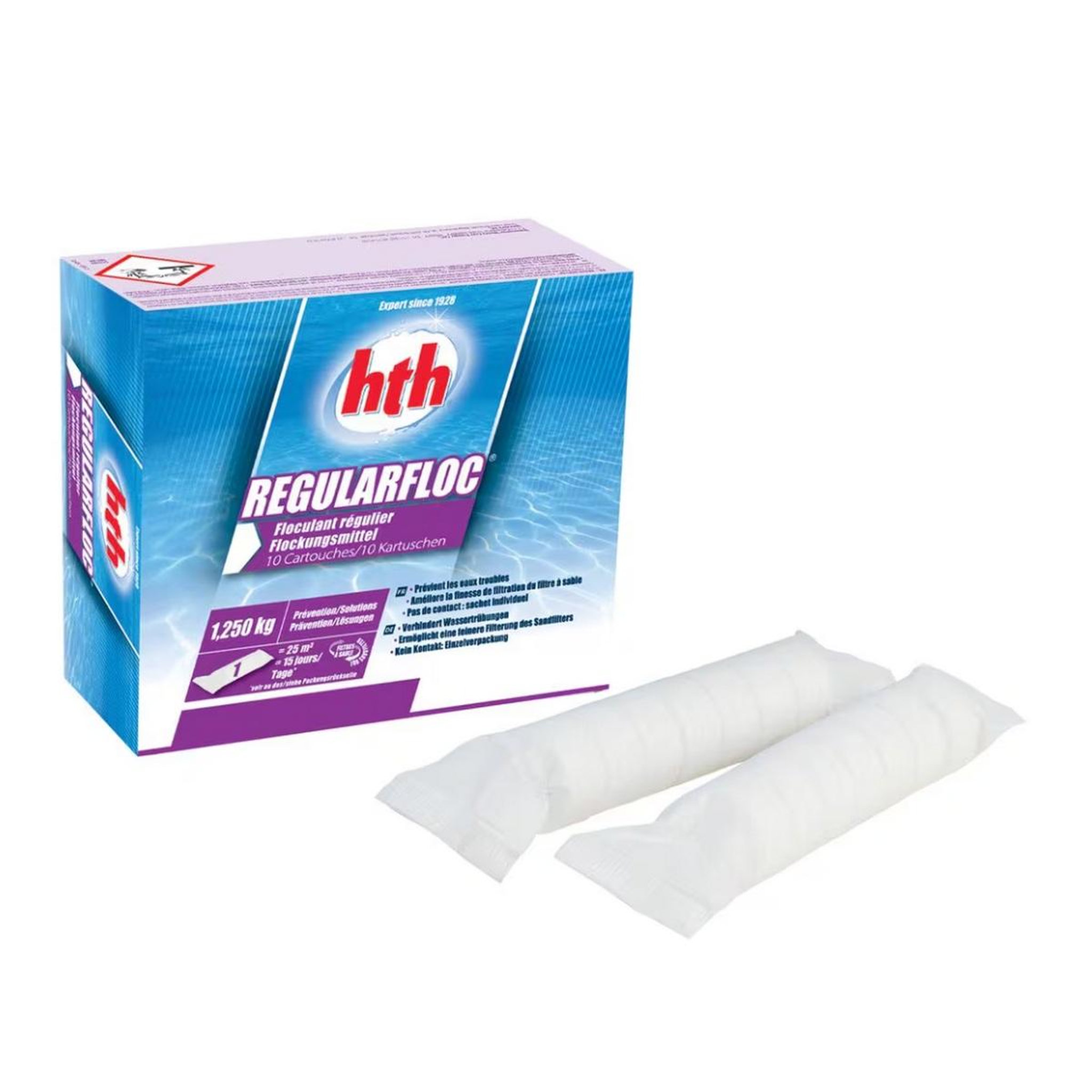 HTH Floculant régulier 10 cartouches 1.25kg - s802791h1