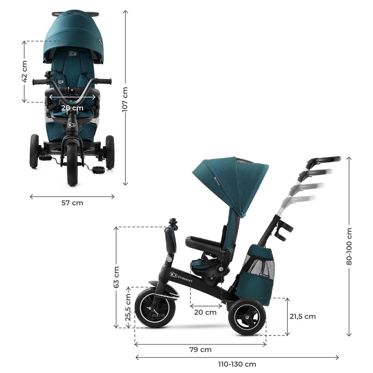 KINDERKRAFT Vélo à trois roues EASYTWIST