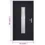 Voir la diapositive 6 : VIDAXL Porte d'entree anthracite 98x200 cm PVC