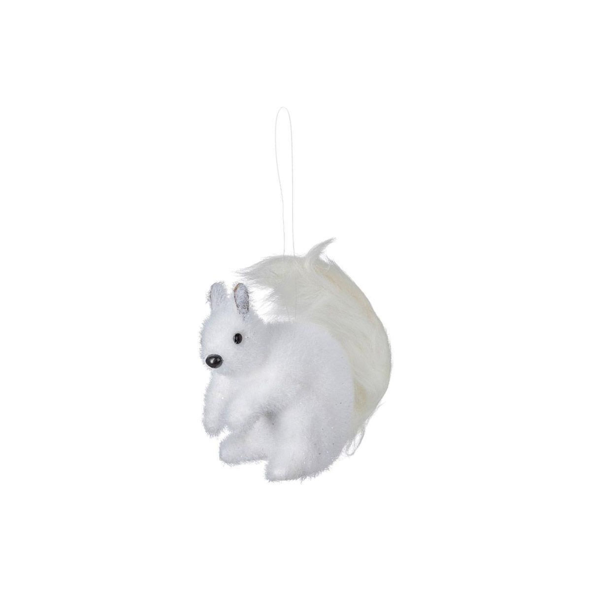 FEERIC LIGHT & CHRISTMAS Sujet de Noël Écureuil  Polaire  12cm Blanc