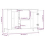 Voir la diapositive 6 : VIDAXL Buffet Sonoma gris 104x35x70 cm Bois d'ingenierie