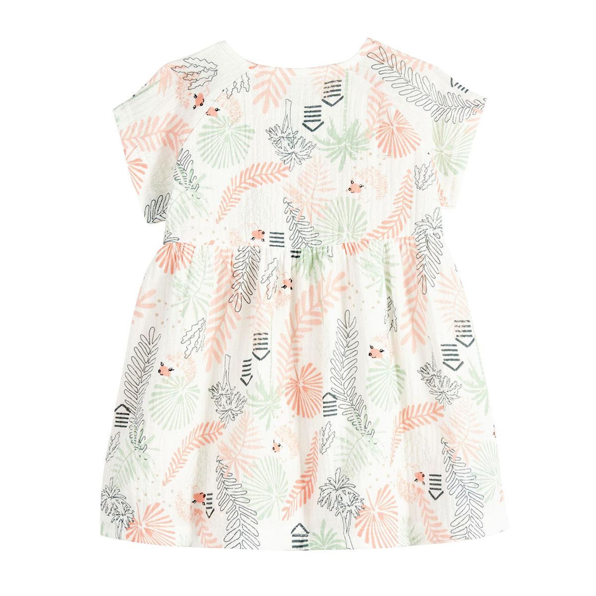 Petit Béguin Robe bébé en gaze de coton Cilaos