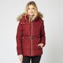 Voir la diapositive 1 : IN EXTENSO Doudoune avec ceinture à capuche rouge bordeaux femme