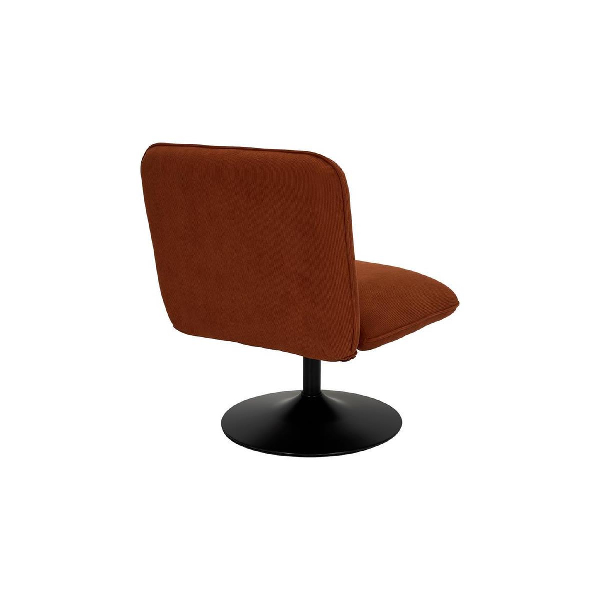 Voir la diapositive 5 : The Home Deco Factory Fauteuil pivotant côtelé  jules  79cm terracotta
