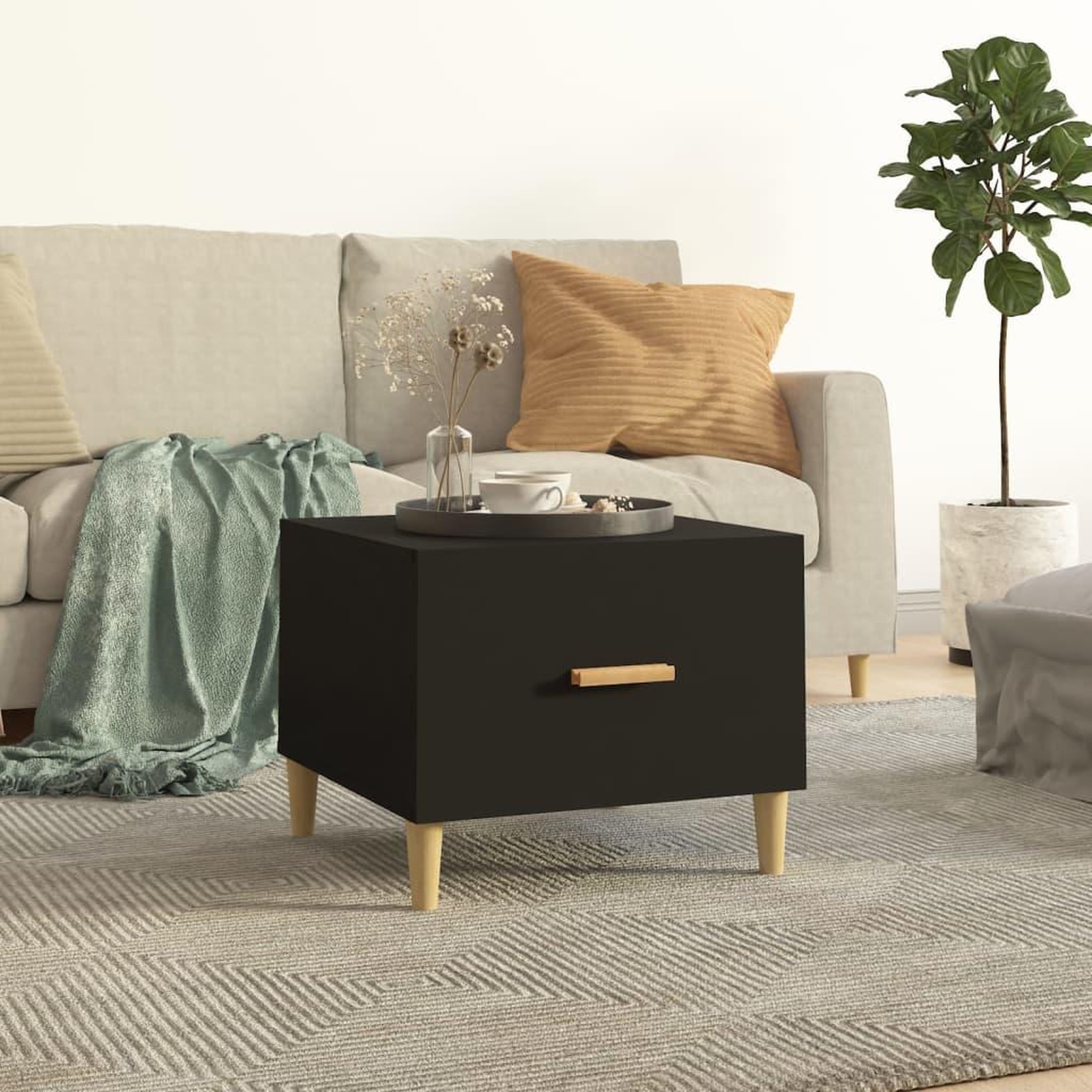 Voir la diapositive 3 : VIDAXL Tables basses 2 pcs noir 50x50x40 cm bois d'ingenierie