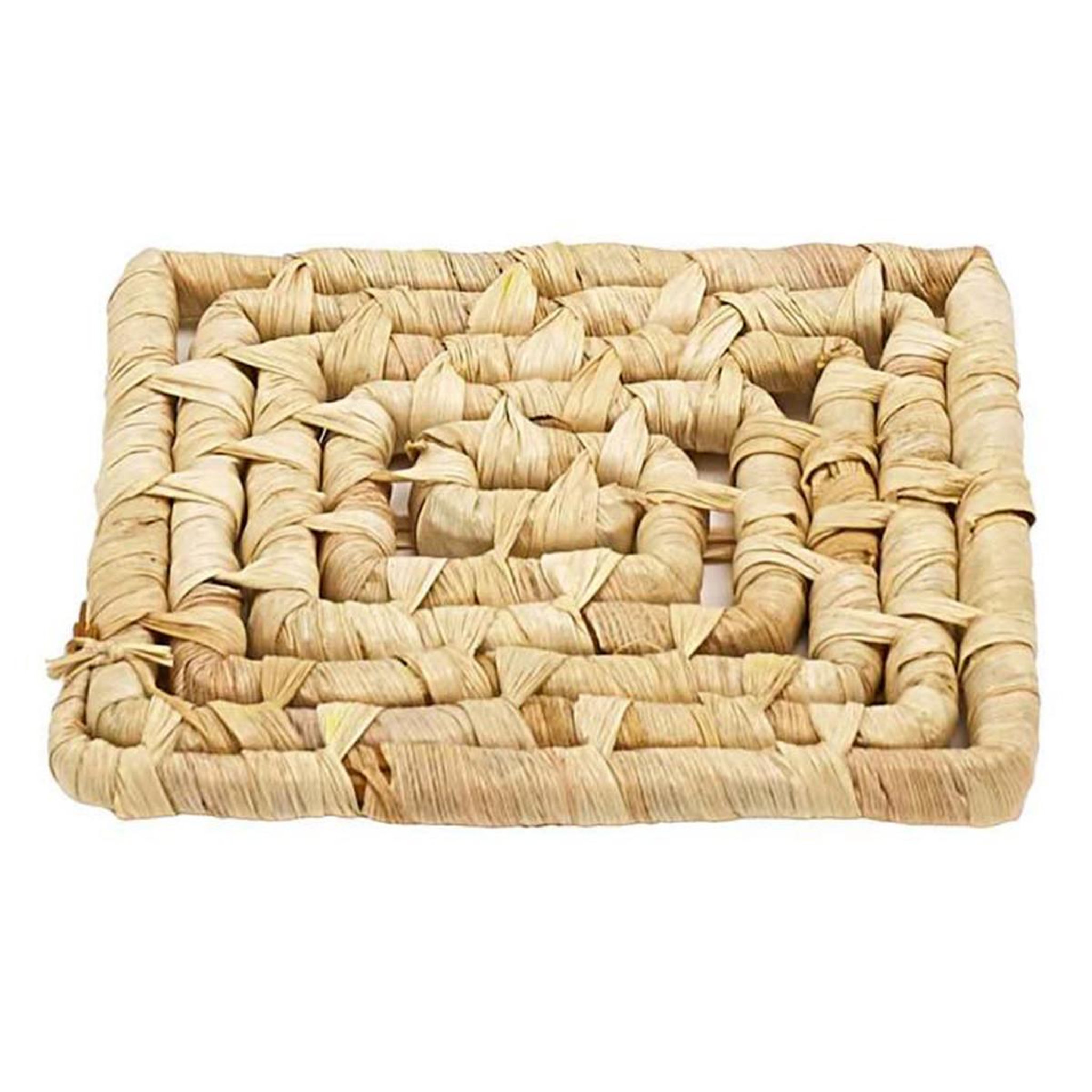 The Home Deco Factory Dessous de Plat Carré  Tressé  15cm Beige