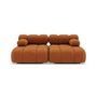 Voir la diapositive 3 : LISA DESIGN Ruby - canapé droit 4 places avec double méridienne - assise profonde - en velours texturé