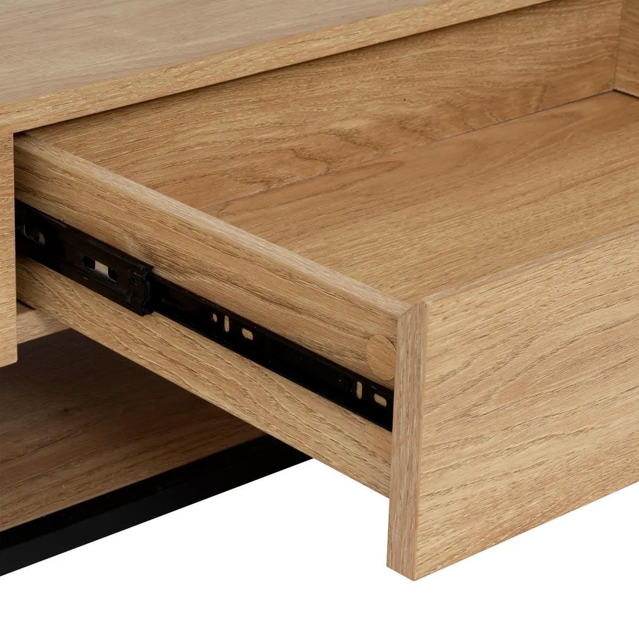 Voir la diapositive 5 : ATMOSPHERA Table basse 2 tiroirs  aldéa  120cm naturel