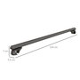 Voir la diapositive 2 : HOMCOM Barres de toit de voiture verrouillables 2 clés fournies dim. 135L x 5,5l x 7H cm aluminium noir
