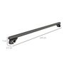 Voir la diapositive 2 : HOMCOM Barres de toit de voiture verrouillables 2 clés fournies dim. 135L x 5,5l x 7H cm aluminium noir
