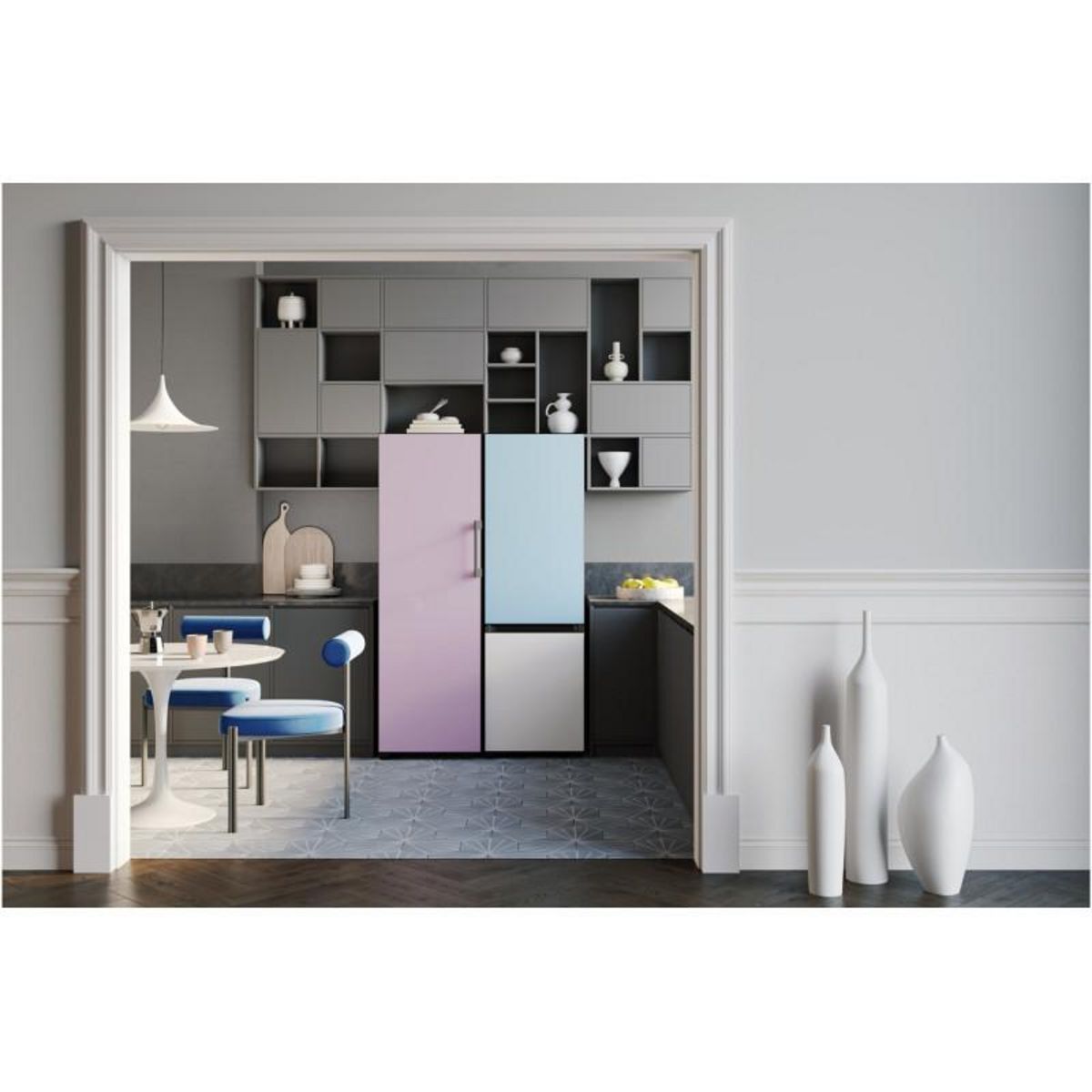 Samsung Façade Réfrigérateur et Congélateur Samsung 1 PORTE 60cm Cotta Lavender RA R23DAACLGG BESPOKE