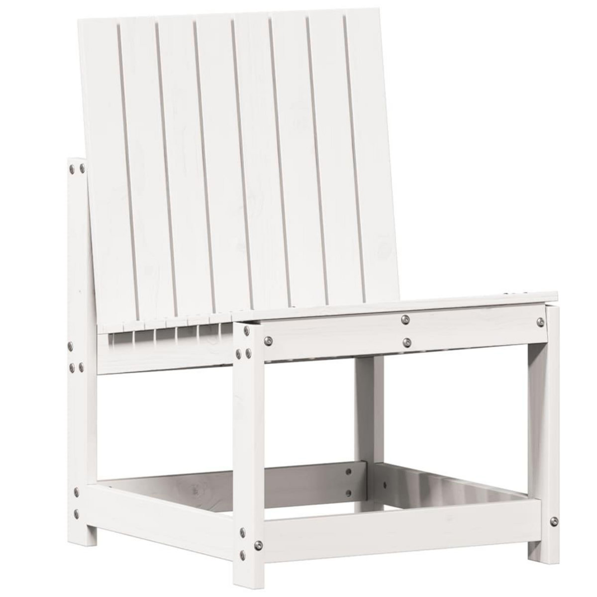 VIDAXL Chaise de jardin blanc 50,5x55x77 cm bois de pin massif