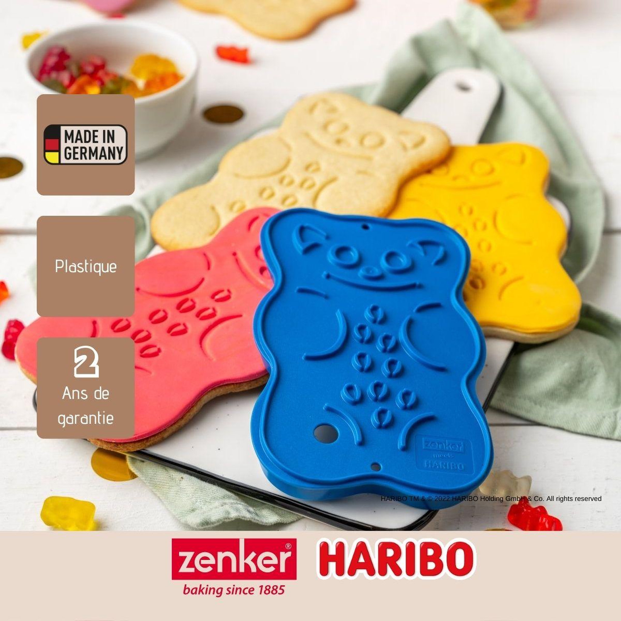 Voir la diapositive 4 : ZENKER Emporte-pièce biscuits 2 en 1 en plastique zenker haribo