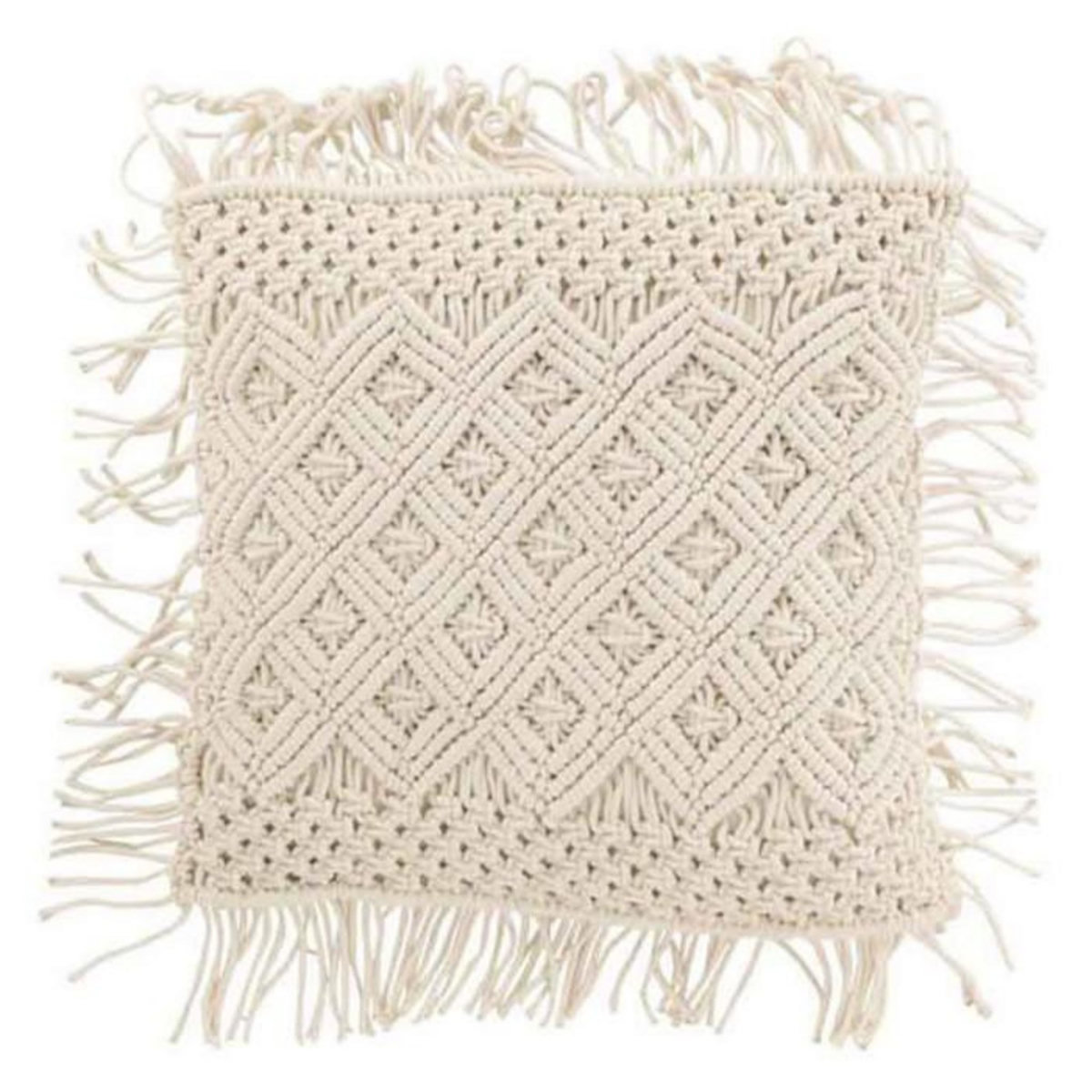 Paris Prix Coussin Déco  Cosy Losange  45x45cm Ivoire