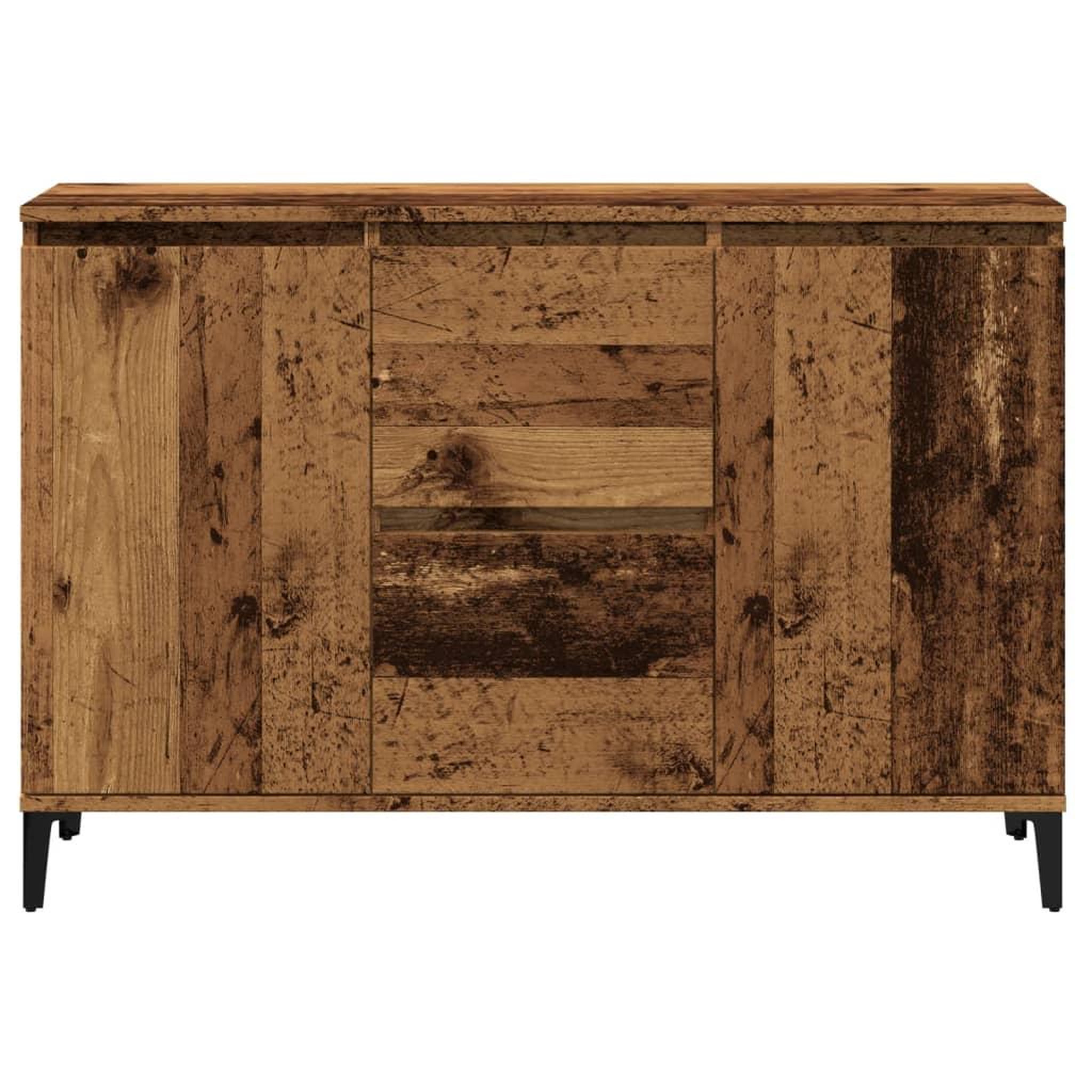 Voir la diapositive 4 : VIDAXL Buffet vieux bois 102x35x70 cm bois d'ingenierie